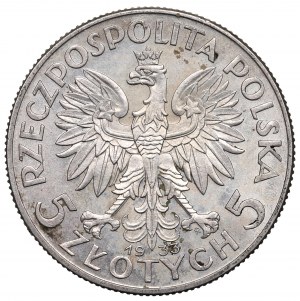 II RP, 5 zloty 1933 Tête de femme