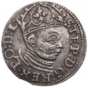 Stefan Batory, Trojak 1585, Riga - kleiner Kopf