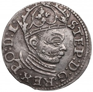 Stefan Batory, Trojak 1585, Riga - kleiner Kopf