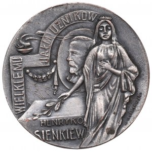 Polonia, medaglia di morte di Henryk Sienkiewicz 1916