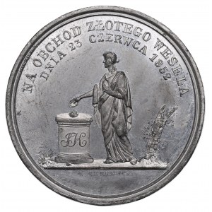 Regno di Polonia, medaglia nuziale d'oro di Joseph Elsner - stampa su un solo lato