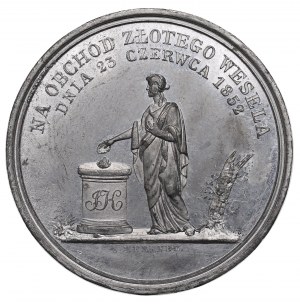 Regno di Polonia, medaglia nuziale d'oro di Joseph Elsner - stampa su un solo lato
