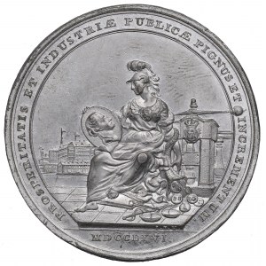 Stanislaw August Poniatowski, Medaile k otevření mincovny - jednostranný tisk