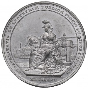 Stanislaw August Poniatowski, Medal for the Opening of the Mint - one-sided print