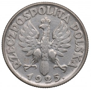 II RP, 1 Zloty 1925 (mit Punkt), London Frau und Ohren