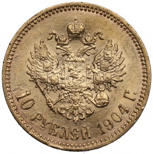 Rusko, Mikuláš II., 10 rubľov 1904 AP