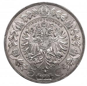 Autriche, François-Joseph, 5 couronnes 1900