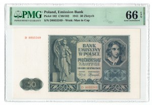 GG, 50 złotych 1941 D PMG 66 EPQ