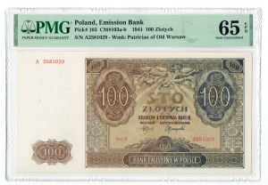 GG, 100 gold 1941 A - PMG 65 EPQ