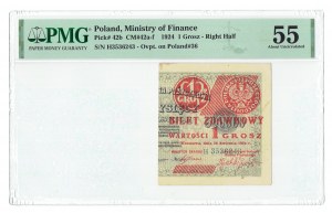 II RP, 1 grosz 1924 H moitié droite - PMG 55