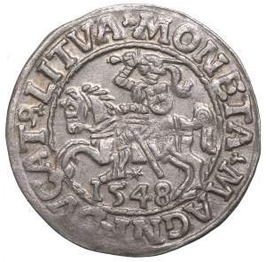 Zygmunt II August, Półgrosz 1548, Wilno - L/LITVA