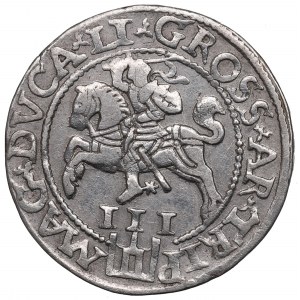 Sigismund II Augustus, 3 groschen 1562, Vilnius - L/LI