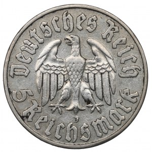 Germany, 5 mark 1933 J, Hamburg - Luther
