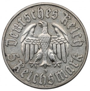 Germany, 5 mark 1933 J, Hamburg - Luther