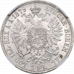 Autriche-Hongrie, François-Joseph, 1 florin 1879 - NGC MS64