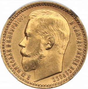 Russia, Nicholas II, 15 rouble 1897 AГ - NGC MS62