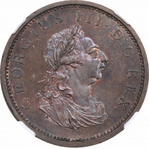 Irlanda, 1 penny 1805 - NGC MS63 BN
