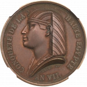 Frankreich, Medaille der Eroberung von Ägypten - NGC MS62 BN