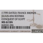 Francie, medaile za dobytí Egypta - NGC MS62 BN