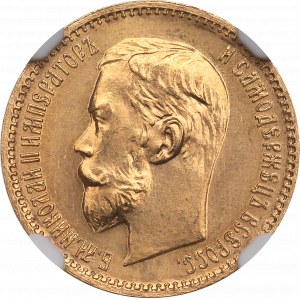 Russland, Nikolaus II, 5 Rubel 1902 AP - NGC MS66