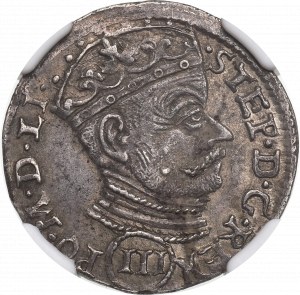 Stefan Batory, Trojak 1580, Wilno - NGC AU55