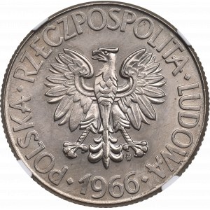PRL, 10 złotych 1966 Kościuszko - NGC MS65