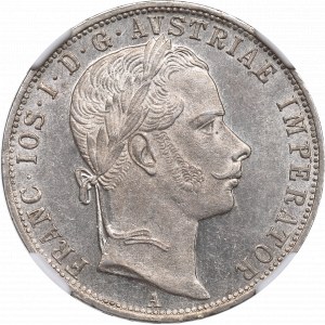 Austria-Ungheria, Francesco Giuseppe, 1 fiorino 1860 - NGC MS62