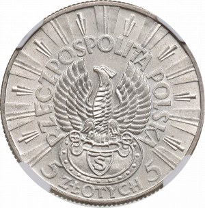 II Republic of Poland, 5 zloty 1934 Riffle Eagle - NGC MS62