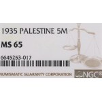 Palestina, 5 mils 1935 - NGC MS65