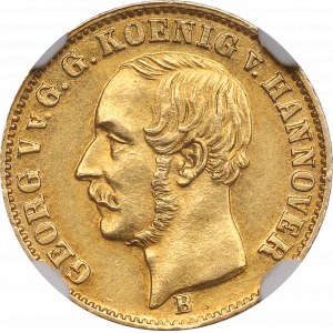 Německo, Hannover, 2-1/2 tolaru 1853 - NGC AU55