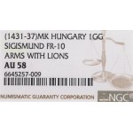 Ungheria, Sigismondo di Lussemburgo, Goldgulden - NGC AU58