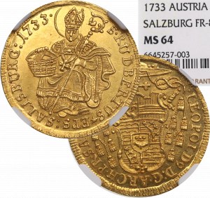 Austria, Salzburg, Ducat 1733 - NGC MS64