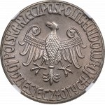 Polská lidová republika, 10 zlotých 1964 Kazimír III Veliký - nápis intaglio CuNi NGC MS66 vzorek