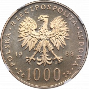 People's Republic of Poland, 1000 zlotych 1983 - NGC