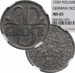 GG, 1 cent 1939 - NGC MS65