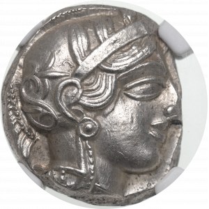 Griechenland, Attika, Athen, Tetradrachma um 440-404 v. Chr. - Eule - NGC Ch AU