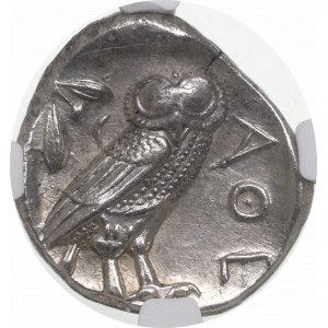 Řecko, Attika, Athény, Tetradrachma asi 440-404 př. n. l. - Sova - NGC Ch AU