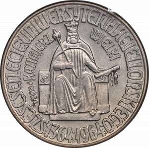 Poľská ľudová republika, 10 zlotých 1964 Kazimír III Veľký - nápis intaglio CuNi vzorka
