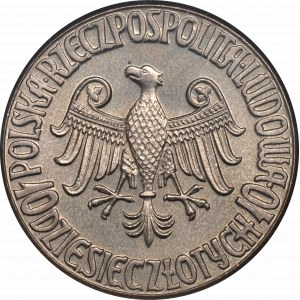 Polnische Volksrepublik, 10 Zloty 1964 Kasimir III. der Große - Inschrift Stichtiefdruck CuNi Probe