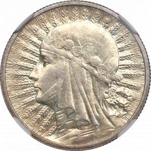 II RP, 2 zloty 1932, testa di donna - NGC MS61