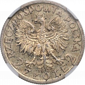 II Republic of Poland, 2 zloty 1932 - NGC MS61