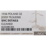 II RP, 2 zl. 1934 Piłsudski - NGC UNC Podrobnosti