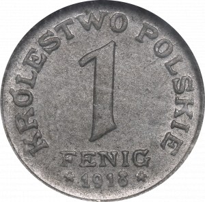 Polské království, 1 fenig 1918 - NGC MS61