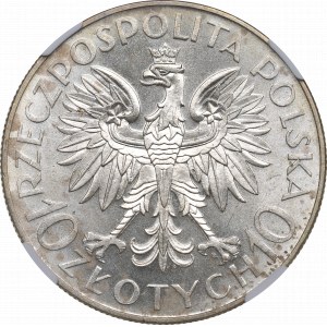 II RP, 10 złotych 1933 Traugutt - NGC MS63