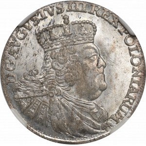 August III Sas, Szóstak 1756, Lipsk - NGC MS65