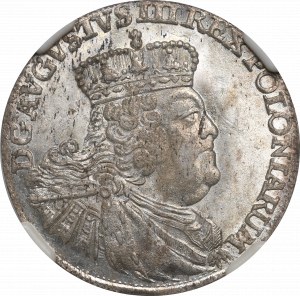 Germany, Saxony, Friedrich August II, 6 groschen 1756, Leipzig - NGC MS65
