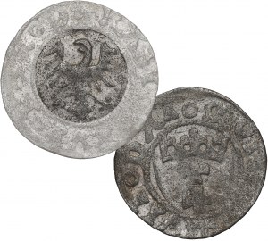 Casimiro IV Jagellonico, Shelly senza data, Danzica, aquila SENZA scudo - RARA