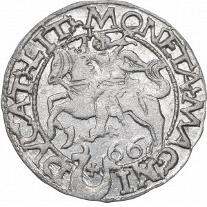 Sigismondo II Augusto, mezzo penny 1566, Tykocin, Jastrzębiec - RARO