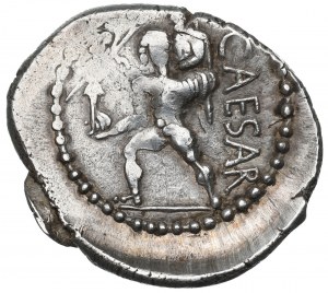 Rímska republika, Julius Caesar, denár (47-46 pred n. l.)