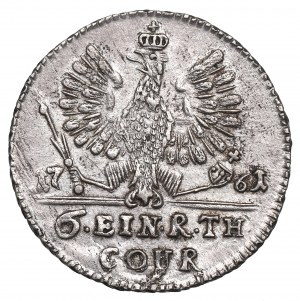 Occupazione russa della Prussia, Elisabetta, 1/6 di tallero 1761, Königsberg